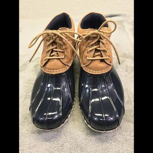 Tommy Hilfiger T-WHEAT-T‎ Boots Womens 7M Blue/Tan Rubber Clean!